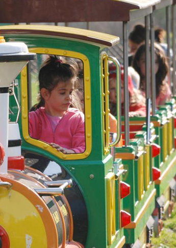 Kids on Toy Train